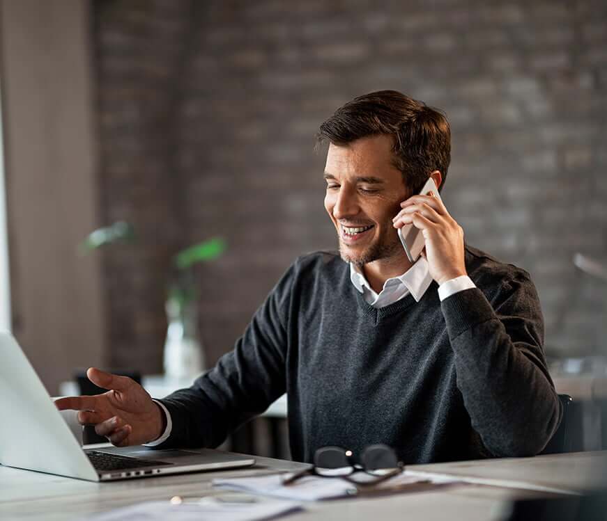 man talking on the phone